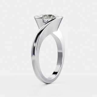 Oval Three Stone Lab Grown Diamond Engagement Ring