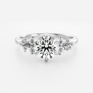 Oval Three Stone Lab Grown Diamond Engagement Ring