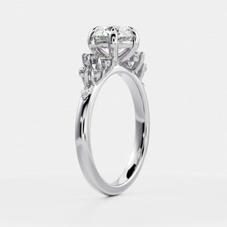 Oval Three Stone Lab Grown Diamond Engagement Ring