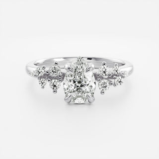 Oval Three Stone Lab Grown Diamond Engagement Ring