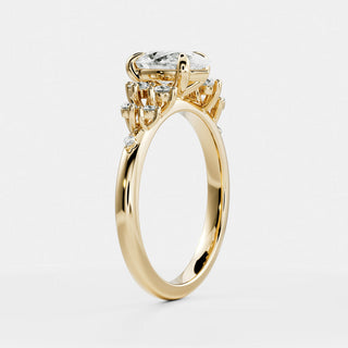 Oval Three Stone Lab Grown Diamond Engagement Ring