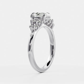 Oval Three Stone Lab Grown Diamond Engagement Ring