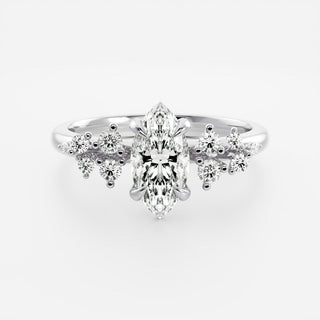 Oval Three Stone Lab Grown Diamond Engagement Ring