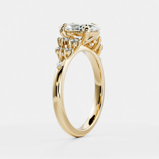 Oval Three Stone Lab Grown Diamond Engagement Ring