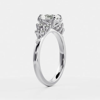Oval Three Stone Lab Grown Diamond Engagement Ring