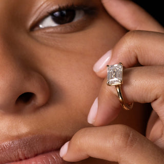 Oval Three Stone Lab Grown Diamond Engagement Ring