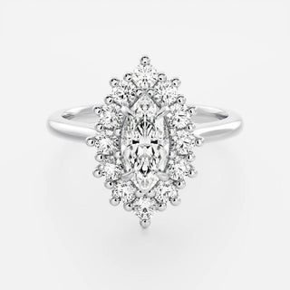 Oval Three Stone Lab Grown Diamond Engagement Ring