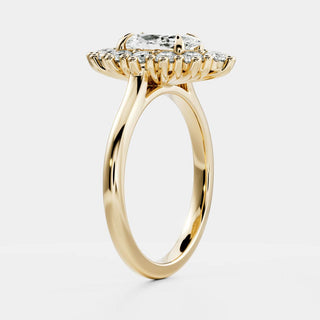 Oval Three Stone Lab Grown Diamond Engagement Ring