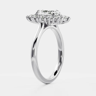 Oval Three Stone Lab Grown Diamond Engagement Ring