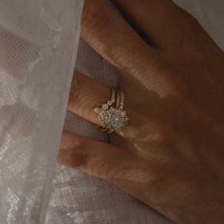 Oval Three Stone Lab Grown Diamond Engagement Ring