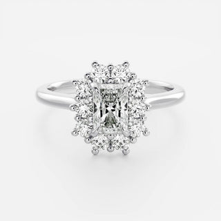 Oval Three Stone Lab Grown Diamond Engagement Ring