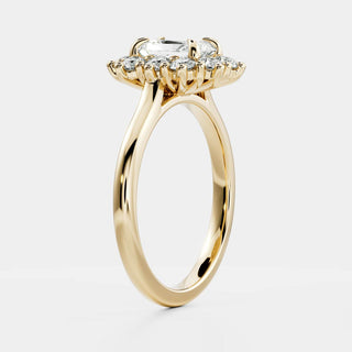 Oval Three Stone Lab Grown Diamond Engagement Ring