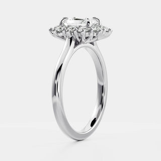 Oval Three Stone Lab Grown Diamond Engagement Ring