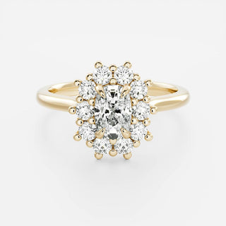 Oval Three Stone Lab Grown Diamond Engagement Ring