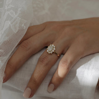 Oval Three Stone Lab Grown Diamond Engagement Ring
