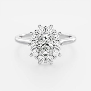 Oval Three Stone Lab Grown Diamond Engagement Ring