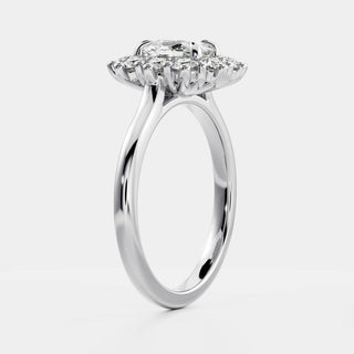 Oval Three Stone Lab Grown Diamond Engagement Ring