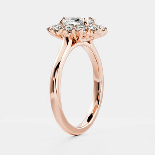 Oval Three Stone Lab Grown Diamond Engagement Ring