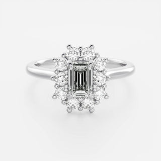 Oval Three Stone Lab Grown Diamond Engagement Ring