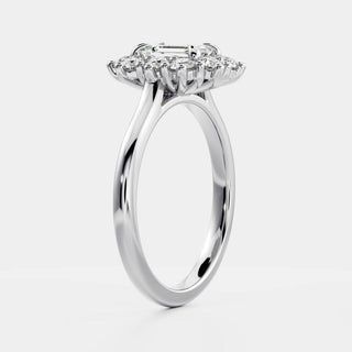 Oval Three Stone Lab Grown Diamond Engagement Ring