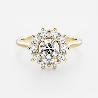 Oval Three Stone Lab Grown Diamond Engagement Ring