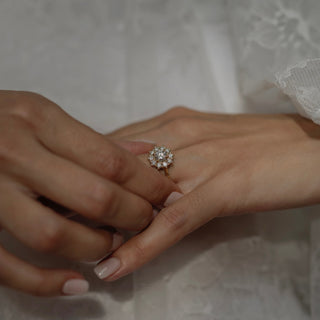 Oval Three Stone Lab Grown Diamond Engagement Ring