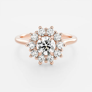 Oval Three Stone Lab Grown Diamond Engagement Ring
