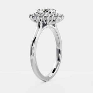 Oval Three Stone Lab Grown Diamond Engagement Ring