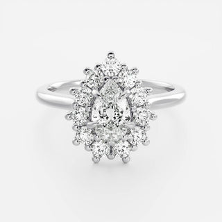 Oval Three Stone Lab Grown Diamond Engagement Ring