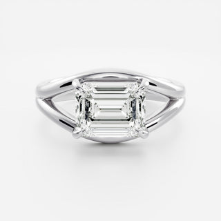 Oval Three Stone Lab Grown Diamond Engagement Ring