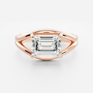Oval Three Stone Lab Grown Diamond Engagement Ring