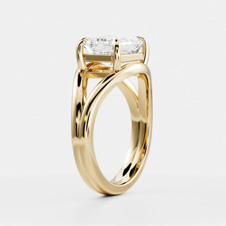 Oval Three Stone Lab Grown Diamond Engagement Ring