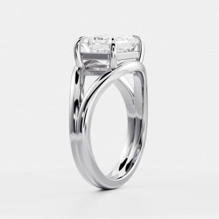 Oval Three Stone Lab Grown Diamond Engagement Ring