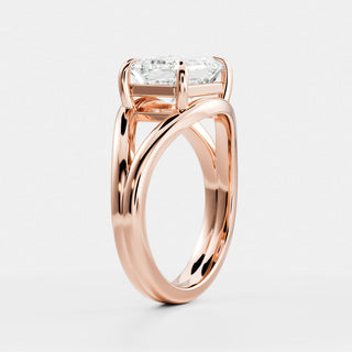 Oval Three Stone Lab Grown Diamond Engagement Ring