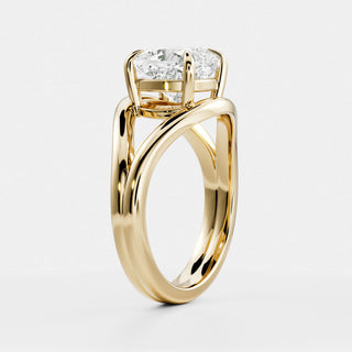 Oval Three Stone Lab Grown Diamond Engagement Ring