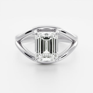Oval Three Stone Lab Grown Diamond Engagement Ring