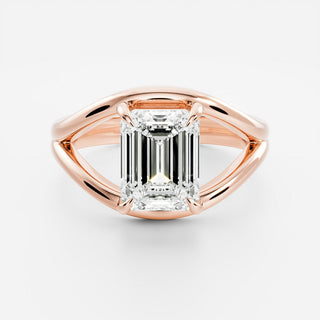Oval Three Stone Lab Grown Diamond Engagement Ring