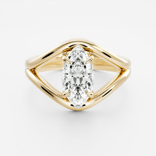 Oval Three Stone Lab Grown Diamond Engagement Ring