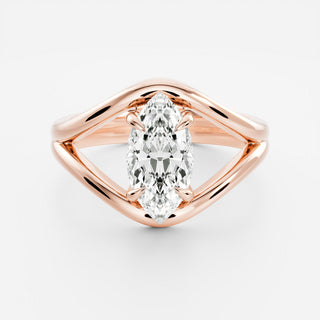 Oval Three Stone Lab Grown Diamond Engagement Ring