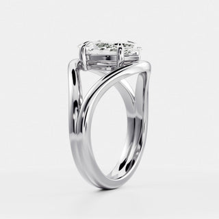 Oval Three Stone Lab Grown Diamond Engagement Ring