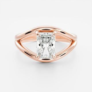 Oval Three Stone Lab Grown Diamond Engagement Ring