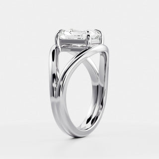 Oval Three Stone Lab Grown Diamond Engagement Ring