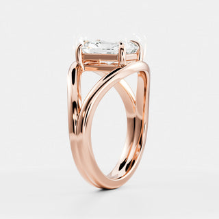 Oval Three Stone Lab Grown Diamond Engagement Ring