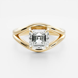 Oval Three Stone Lab Grown Diamond Engagement Ring