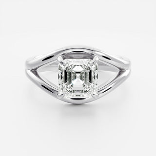 Oval Three Stone Lab Grown Diamond Engagement Ring