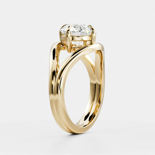 Oval Three Stone Lab Grown Diamond Engagement Ring