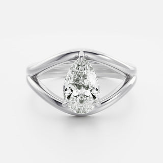 Oval Three Stone Lab Grown Diamond Engagement Ring