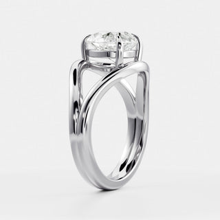 Oval Three Stone Lab Grown Diamond Engagement Ring