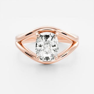 Oval Three Stone Lab Grown Diamond Engagement Ring