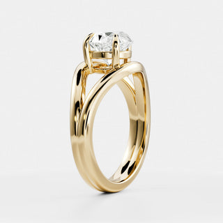 Oval Three Stone Lab Grown Diamond Engagement Ring